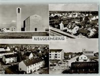 82110 W8034 Neugermering - Kirche Ortsansichten Eisenbahn 4-Bildaufnahme