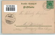 07338 O6804 Leutenberg , Thür 1899 Gebrauchsspuren Lithographie Friedenburg Gesamtansicht Kaiser Friedrich Turm