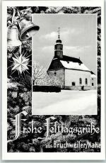 55758 W6581 Bruchweiler - Kirche Glocken Tannenbaum Winter