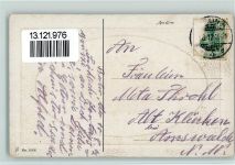 W1000 Berlin Mitte Reichstagsgebäude Prägedruck Holzrahmen 1912 Gebrauchsspuren