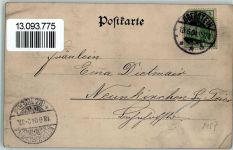 W8157 Schönegg 20940 Kirche, Dorfpartie AK Pernat 1904 Gebrauchsspuren