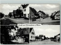 63477 W6457 Dörnigheim Gebrauchsspuren Bahnhofstraße Hasengasse Blick zur Ev. Kirche Backesweg