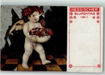 Hessischer Blumentag 1911 AK Blumentag 1911 Gebrauchsspuren