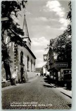 53937 W5372 Gemünd , Eifel - Bahnhofstraße mit Ev. Kirche