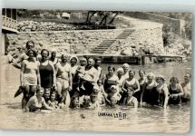 Lovrana Laurana Foto AK Badegäste schwimmen Treppe Steg Mauer