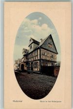 65589 W6253 Hadamar , Westerw Prägedruck Haus Schulgasse