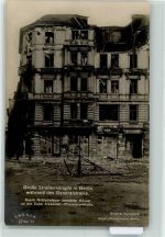 10115 O1020 Prenzlauer Berg 1919 Foto AK Straßenkämpfe Berlin 1919 Zerstörte Hauser Alexander- Prenzlauerstraße