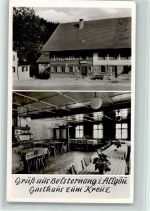 88316 W7972 Bolsternang 1966 Foto AK Gasthaus zum Kreuz mit Innenansicht , gute Erhaltung AK