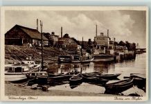19322 O2900 Wittenberge , Prignitz - Partie am Hafen Boote