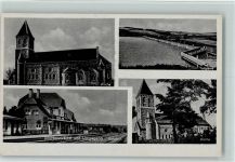 Sourbrodt 1940 - Bahnhof, Kirche, Talsperre AK