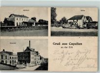 W4048 Kapellen , Erft Bahnhof, Mühle AK Brauerei 1916
