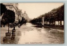 Luzern Lucerne Kursaal Palace Hotel AK Hochwasser 1910