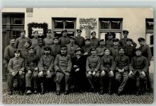 84347 W8340 Pfarrkirchen , Niederbay Privatfoto AK Soldaten und Offiziere Ort handschriftlich