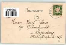 W8390 Passau Lithographie Gruss aus AK Compton, T. 1902 Gebrauchsspuren