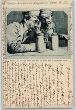 Nr. 512 sign. August Futterer Studentika Bierkrug AK Meggendorfer Blätter 1899 Künstlerkarte