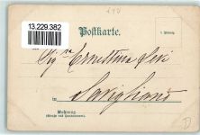 Künstlerkarte Schwarzwaldtracht AK Elchlepp 1900 Gebrauchsspuren