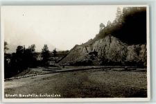 82438 W8116 Eschenlohe , Loisach Foto AK Staatl. Baustelle