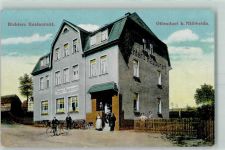 09244 O9101 Ottendorf b Mittweida 1915 Gebrauchsspuren Richters Restaurant Gasthaus Fahrrad
