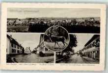 72297 W7291 Göttelfingen , Kr Freudenstadt Gebrauchsspuren Villa Theuer Altes Schulhaus Rathaus Gasthaus zur Sonne Hirsch