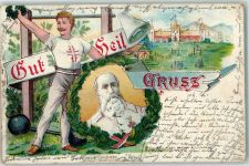 Gut Heil AK Turnvater Jahn 1899 Lithographie