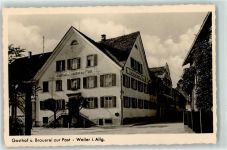 87538 W8975 Weiler i Allgäu Foto AK Gasthaus Brauerei zur Post