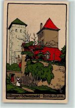 35410 W6303 Villingen , Kr Gießen Künstlersteindruck Romäusturm AK