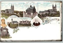 96231 W8623 Banz , Oberfr Lithographie Vierzehnheiligen Schloss Rathaus zu Staffelstein D. Victor Scheffel