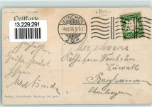 W8000 München AK mit Postanweisung Grüße durchbrochene Papierwand AK Postbote 1906