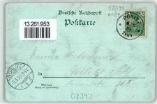 08393 O9612 Meerane 1900 Gebrauchsspuren Bismarck-Denkmal Schwanefelder-Straße Amtsgericht Lithographie