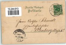 04685 O7246 Nerchau 1898 Gebrauchsspuren Villa Hessel Beamtenschule Schützenhaus Kirche Lithographie