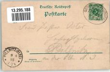 99885 O5806 Luisenthal , Thür 1898 Gebrauchsspuren Lithographie Bahnpost Gotha Gräfenroda Zug 545 8.6.98