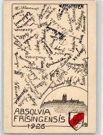 W8050 Freising , Oberbay Absolvia Frisingensis Ort lt. Recherche Abitur 1926 Gebrauchsspuren