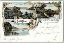 23714 W2423 Bad Malente-Gremsmühlen 1901 Lithographie An der Holm Am Dieksee