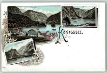83471 W8240 Schönau a Königssee Lithographie Obersee St. Barthalomae Königsee