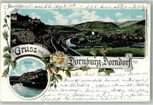 07778 O6904 Dornburg , Saale 1900 Lithographie Schloss