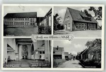 48683 W4422 Alstätte , Kr Ahaus Gebrauchsspuren Volksschule Pfarrkirche Altar Kindergarten Friedhofstraße
