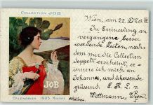 Calendrier 1905 sign. Maxence Zigaretten Jugendstil AK Collection JOB