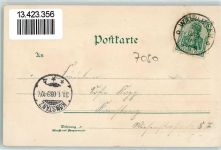71332 W7050 Waiblingen , Rems 1903 Gebrauchsspuren Viadukt Erholungsheim Neustädtle Lithographie Ort lt. Stempel