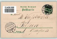 14913 O1700 Jüterbog 1898 Gebrauchsspuren Gruss aus - Litho, Eckknick AK