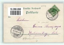 55590 W6554 Meisenheim , Glan 1899 Gebrauchsspuren Meisenheim vor 300 Jahren nach Math. Merian Kupferstich # beschnitten