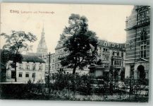 Elbing Elblag 1915 Foto AK Lustgarten Friedrichstrasse Hotel Englisches Haus Denkmal Feldpost WK I