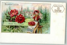W5450 Neuwied Kaffee Ersatz Enrilo Blumen Kultur Rosen Tracht Schloß Carmen Sylvas Prinzessin zu Wied Schriftstellerin Adel Kaffeewerbung Lithographie / Künstlerkarte