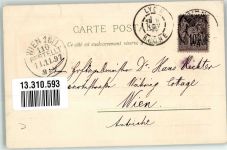 69000 Lyon 1897 Lithographie Rathaus Börse Place de Republique