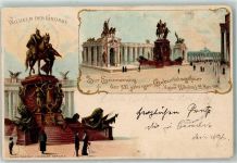 W1000 Berlin Mitte Denkmal Kaiser Wilhelm der Große Erinnerung 100 jährige Geburtstagsfeier Kaiser Wilhelm I. März 1897 Privatganzsache Lithographie