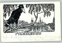 06217 O4200 Merseburg 1913 Künstlerkarte Rabe Kirche Brücke