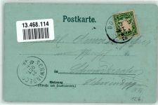 84405 W8250 Dorfen 1898 Lithographie / Mondschein Eisenbahn
