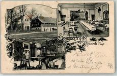 08261 O9655 Schöneck , Vogtl 1903 Gebrauchsspuren Gasthaus Tannenhaus Gastraum Saal Billardtisch