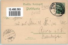 01773 O8242 Bärenstein , Osterzgeb 1900 Lithographie Bahnpost Geising Mügeln Zug 2859 9.6.00 Schloss Gasthaus Bahnhof