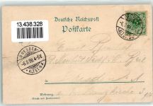 01445 O8122 Niederlössnitz 1898 Lithographie Gruss von der Friedensburg