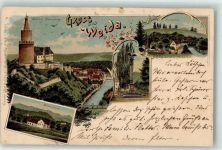 07570 O6518 Weida , Thür 1902 Lithographie Schloss Osterburg Aumühle Hohes Haus Kriegerdenkmal
